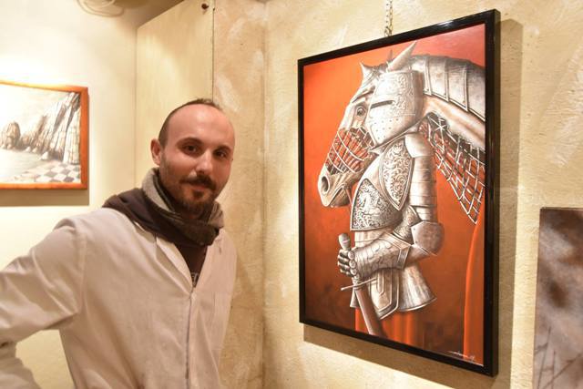 Tommaso Andreini, il pittore del drappellone del Palio di Siena del 2 luglio 2016 e una sua opera surrealista